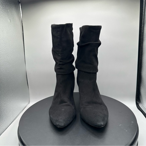 Botkier Skylar Slouched Bootie Pointed Toe Faux Suede Women 7.5 Black - Picture 3 of 9